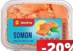 Slavena somon în ulei, bucăți, 200 g