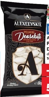 Alexeevskie pelmeni Deosebiți de găină și porc, 1000 g