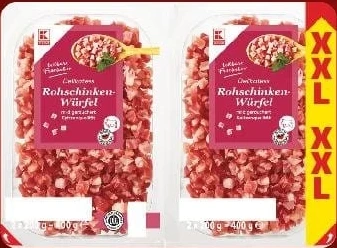K-Classic șuncă cubulețe, 2 x 200 g
