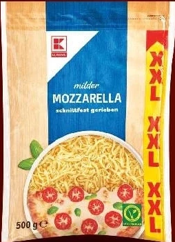 K-Classic mozzarella rasă, 45% grăsime, 500 g