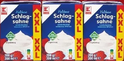 K-Classic smântână pentru frișcă UHT, 30% grăsime, 3 x 200 g