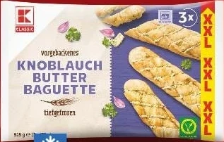 K-Classic baghetă cu unt și usturoi / verdeață, 3 x 175 g