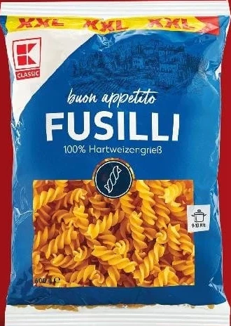 K-Classic fusilli din grâu dur, 600 g