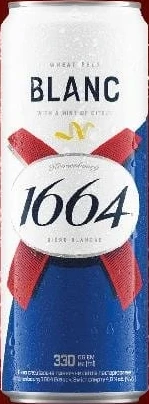 Kronenbourg 1664 Blanc bere albă din grâu, 4,8% alcool, 0,33 l