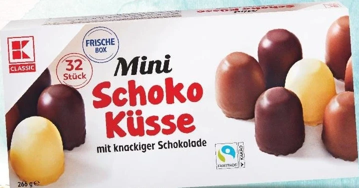 K-Classic Mini Schoko Küsse bezele spumate în ciocolată, 32 buc., 266 g