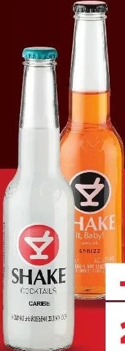 Shake cocktail, diverse sortimente, 5% alcool, 0,33 l