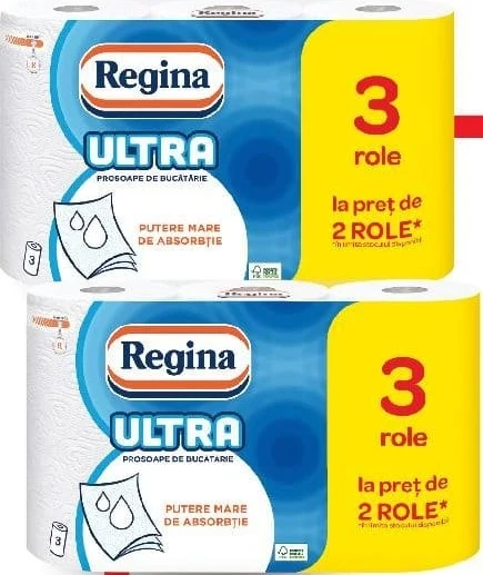 Regina Ultr'Absorb prosop de hârtie, 3 straturi, 2 role / 3 role