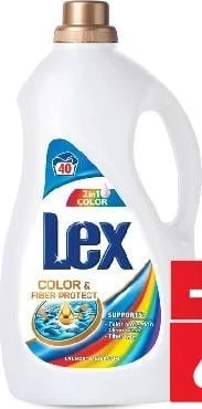 Lex detergent lichid pentru rufe Color / White&Color, 40 de utilizări, 2,2 l