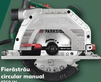 Parkside fierăstrău circular manual 1350 W, max. 5500 min⁻¹, unghi de tăiere 0–45°, cu accesorii