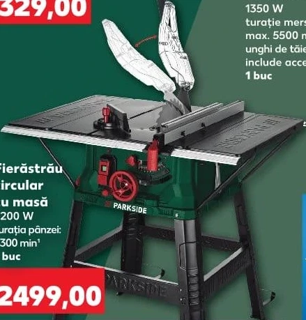 Parkside fierăstrău circular cu masă 2200 W, 5300 min⁻¹