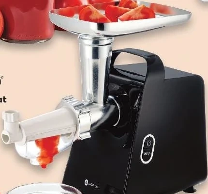 Switch On mașină de tocat carne, 400 W, discuri din oțel inoxidabil, accesorii pentru roșii, cârnați și biscuiți