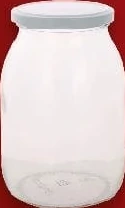 Borcan din sticlă cu capac, 1 l, diametru 8,2 cm