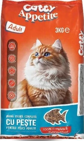 Catty Appetite hrană uscată pentru pisici adulte, cu pește, 3 kg