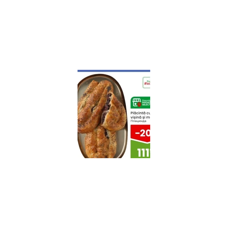 Plăcintă cu vișină și mac, 1 kg