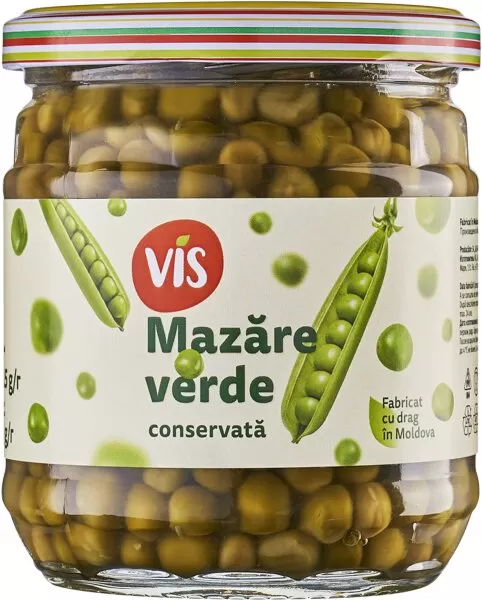 Vis mazăre verde conservată, 390 g