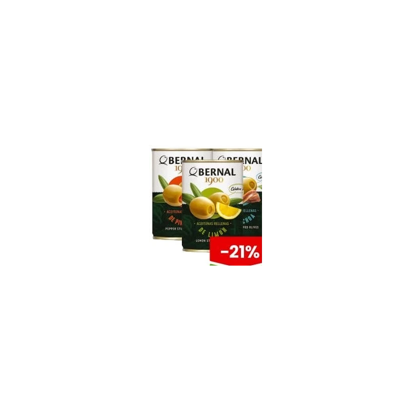 Bernal măsline umplute în sortiment, 120 g/300 ml