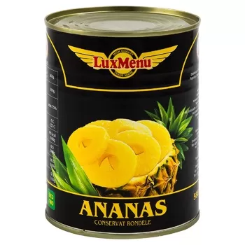 Lux Menu ananas inele, 565 g