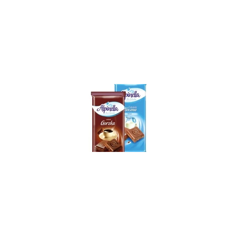 Alpinella ciocolată în sortiment, 100 g