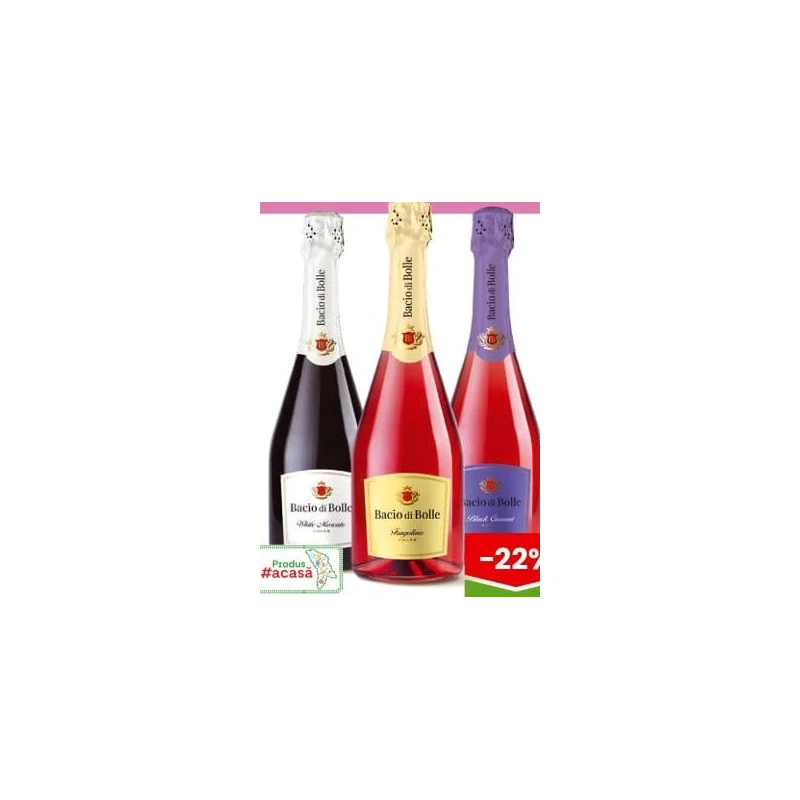 Bacio di Bolle băutură slab alcoolică în sortiment, 750 ml