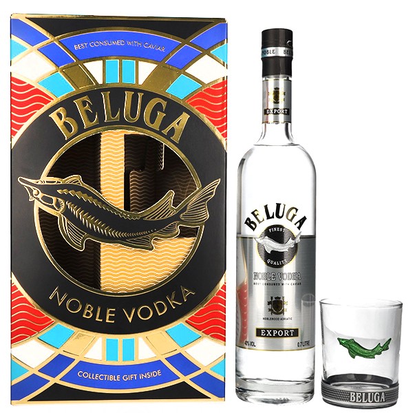 Beluga Noble Premium set + pahar 0.7 L