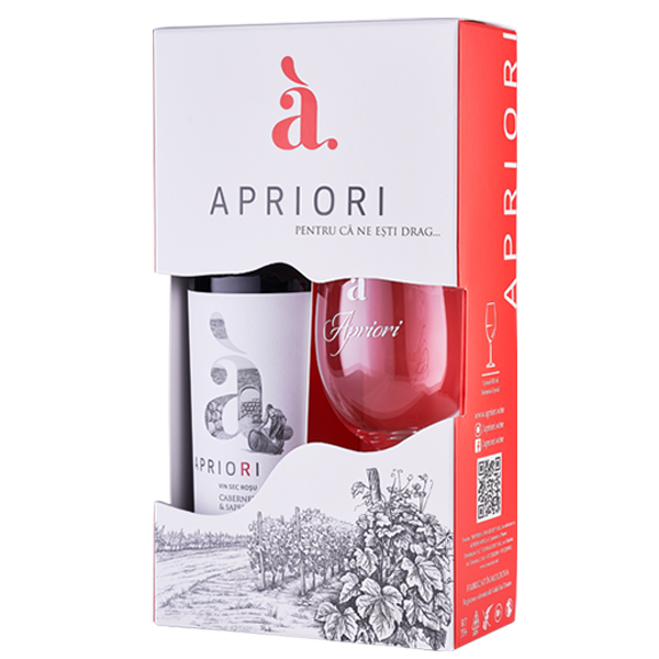 Apriori Cabernet Sauvignon set + pahar 0.75 L