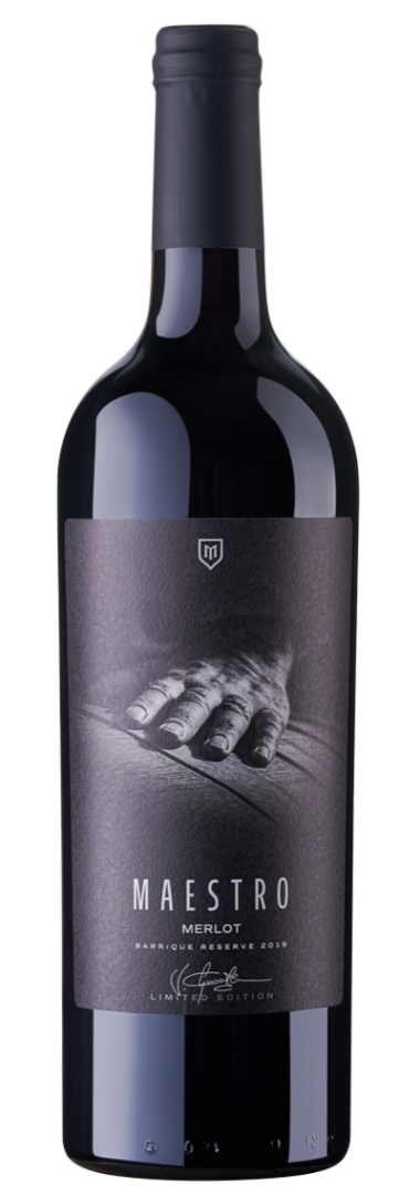 Maestro Merlot set + pahar 0.75 L