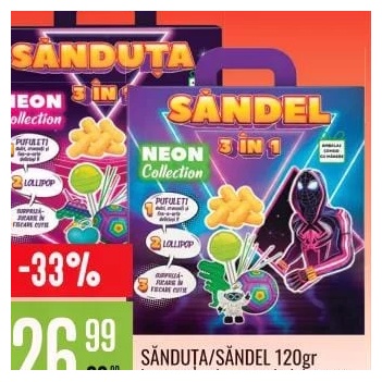 Sanduța/Sandel batoane de porumb dulce 120 g, diverse sortimente