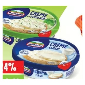 Hochland cremă de brânză 200 g, diverse sortimente