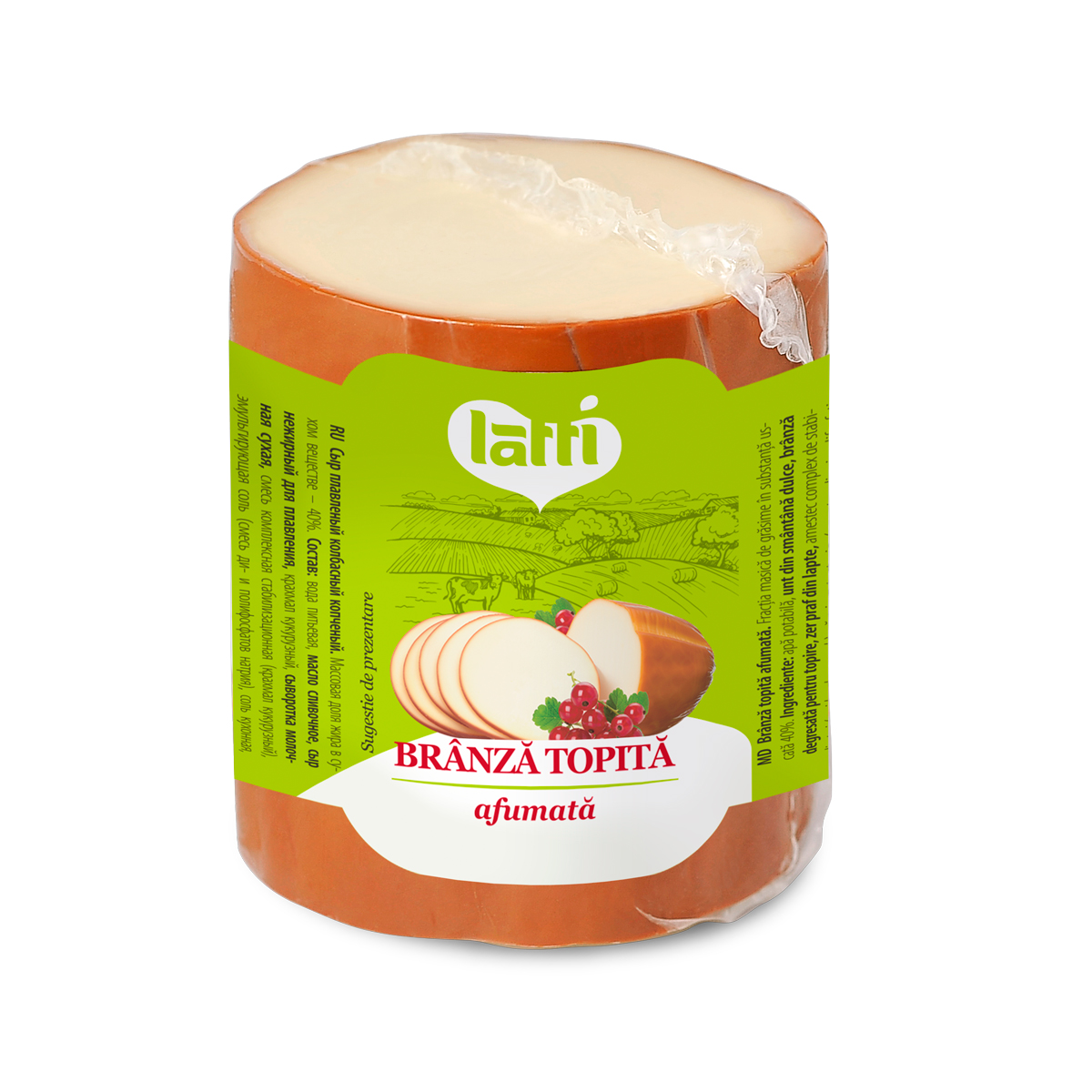 Latti brânză topită afumată 40%