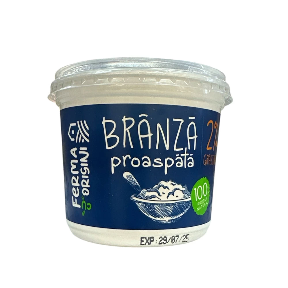 Ferma cu Origini brânză proaspătă de vaci 5% 350 g