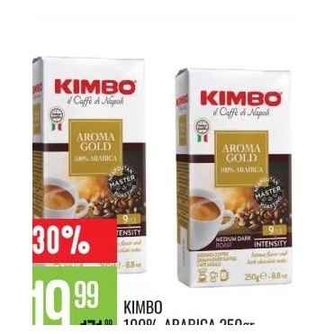 Kimbo 100% Arabica cafea naturală măcinată 250 g