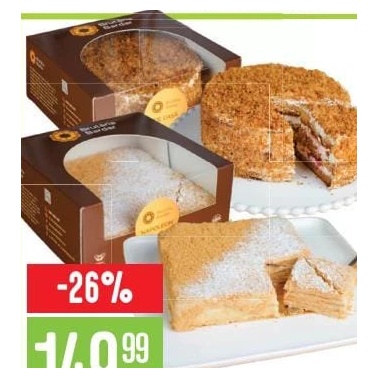 Brutăria Bardar tort Napoleon/tort de casă 900 g