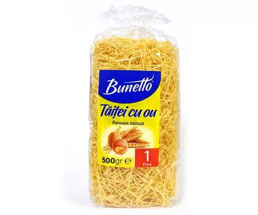 Bunetto tăiței cu ou 500 g, diverse sortimente