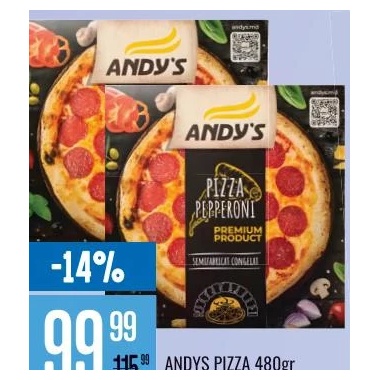 Andy's Pizza Pepperoni 480 g
