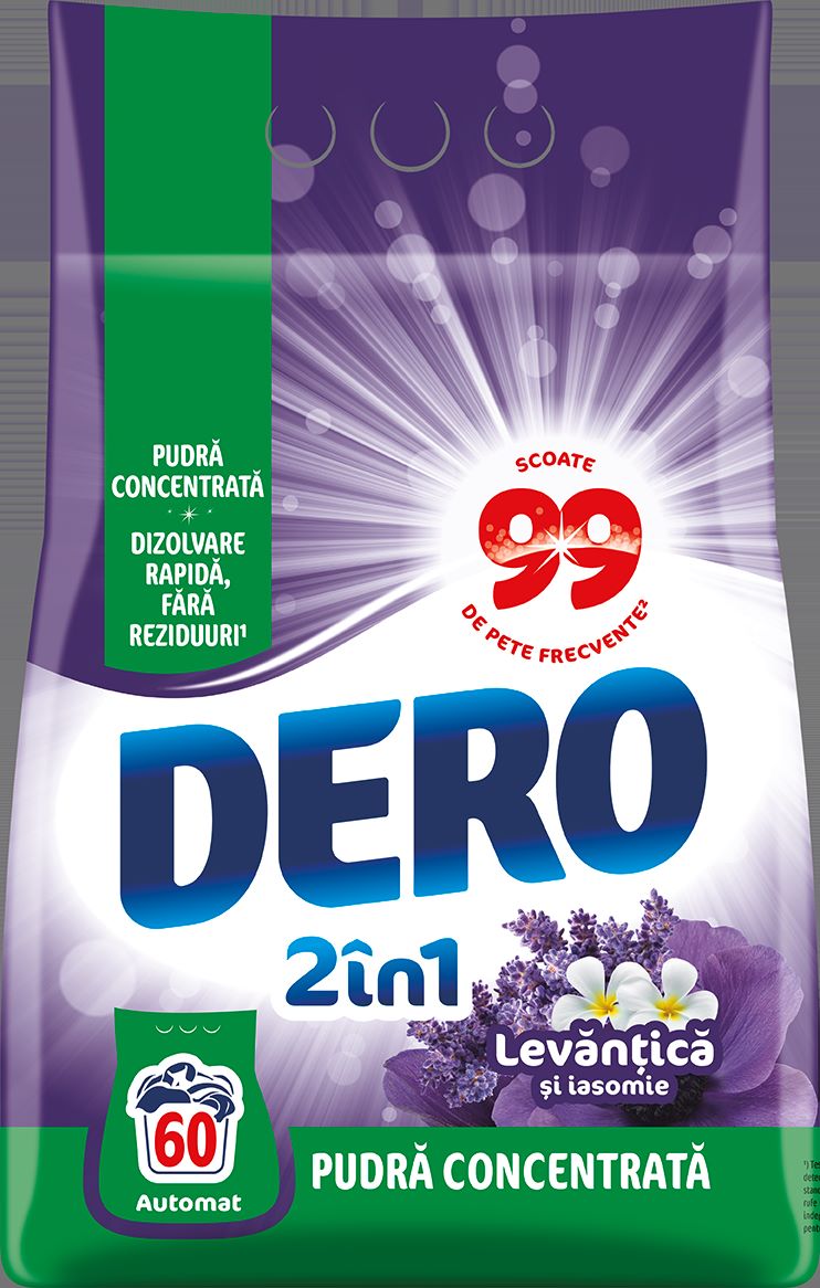 Dero 2in1 detergent pudră concentrată 20 spălări