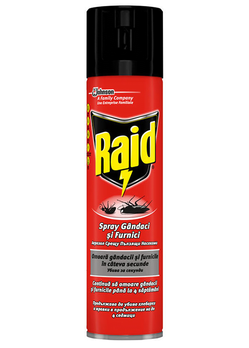 Raid spray pentru gândaci și furnici 400 ml