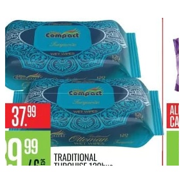 Traditional Turquoise șervețele umede cu capac 120 buc