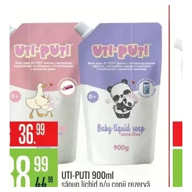 Uti-Puti săpun lichid pentru copii rezervă 900 ml, diverse sortimente