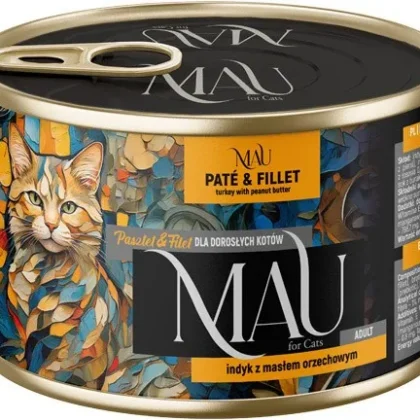 MAU Pate & Fillet hrană umedă pentru pisici, 185 g