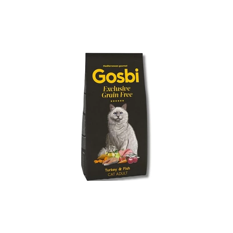 Gosbi Exclusive Grain Free pui și pește pentru pisici adulte, 2 kg