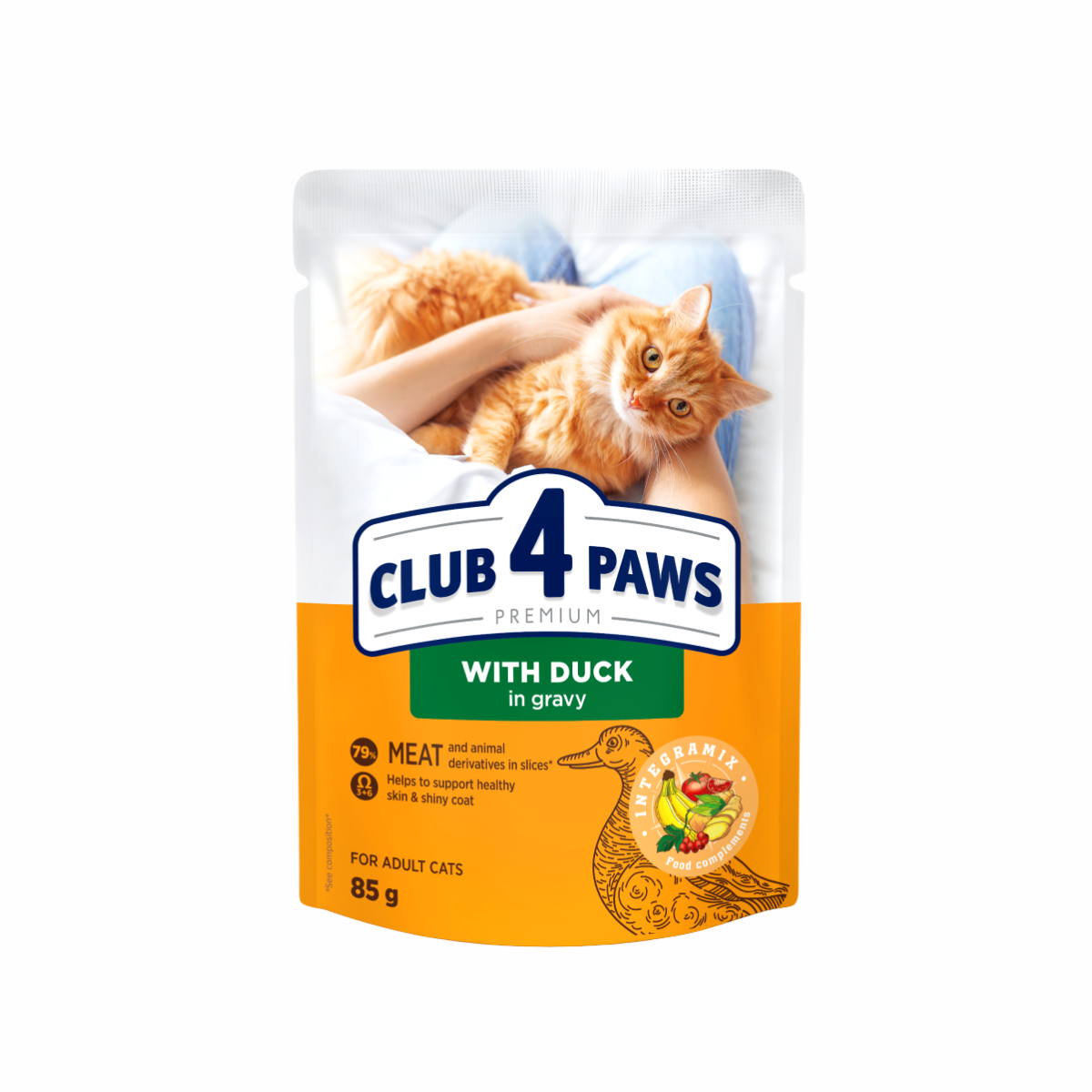 Hrana p-u pisici adulte CLUB4PAWS 85g