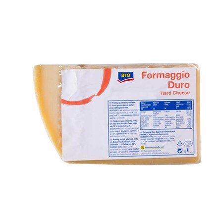 Cașcaval tare Aro Formaggio Duro, maturat 9 luni, preț/kg