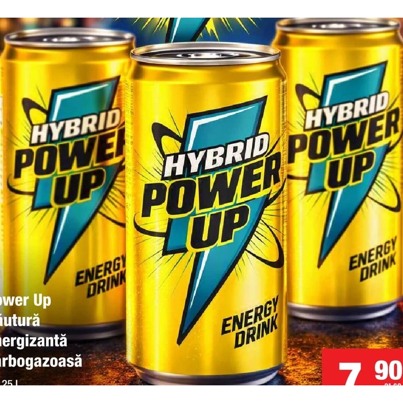 Power Up băutură energizantă carbogazoasă 0,25 L