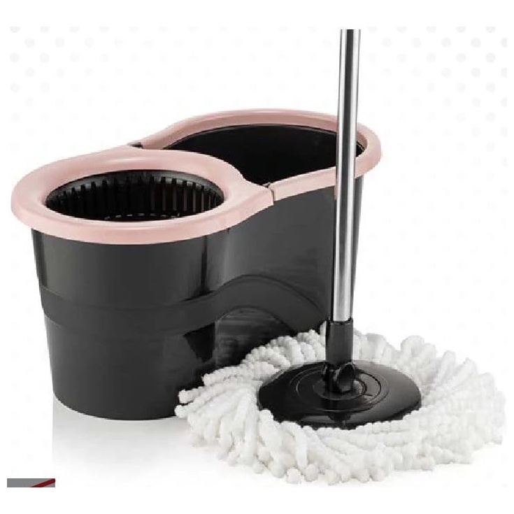 Set de curățenie Emay Home / Zambak, găleată cu storcător 13/14 L și mop