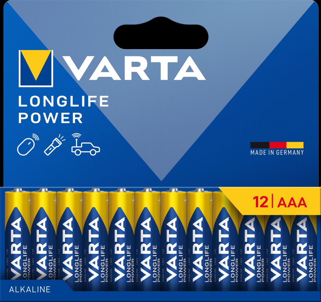 Baterii Varta Longlife Power AA / AAA, set 12 bucăți
