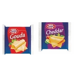 Cascaval Mlekovita Gouda si Cheddar, 130 g