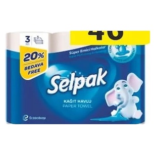 Prosop de hartie Selpak, 3 buc