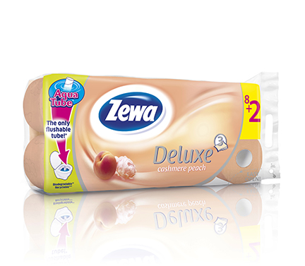Hartie igienica Zewa Deluxe piersica, 10 buc