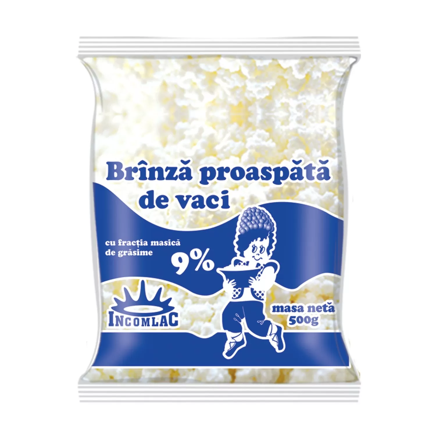 Incomlac brânză de vaci 9%, 500 g
