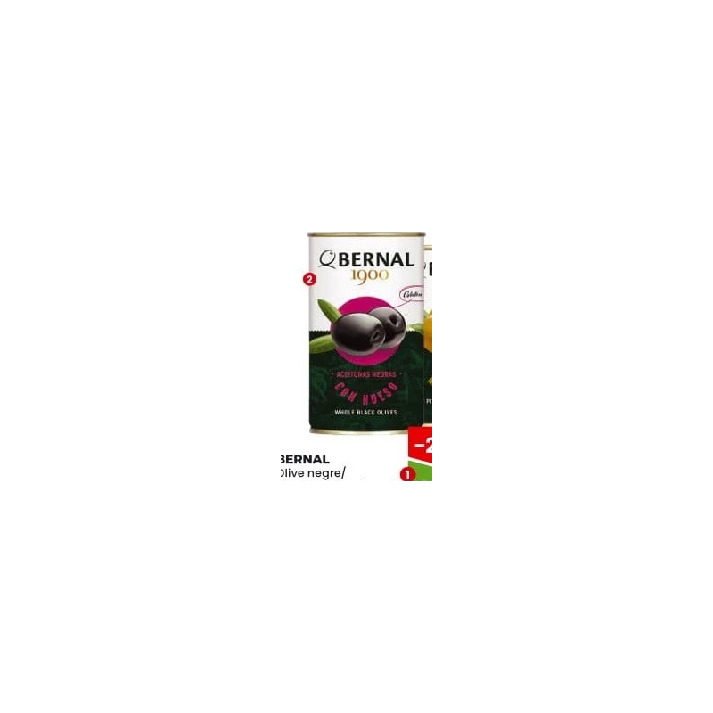 Bernal măsline negre, 370 ml/300 g